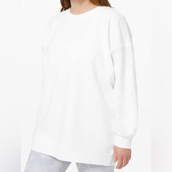 lululemon athletica Tops - NWT Lululemon Perfectly Oversized White Crew Sweatshirt,Size-10
